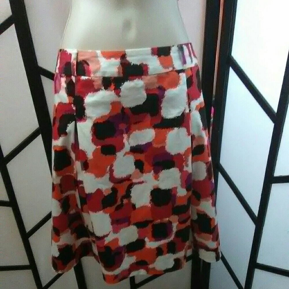 Apt 9 Women's Multicolored Orange Skirt Size 14